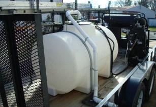 sparkly clean pressure washing water tank