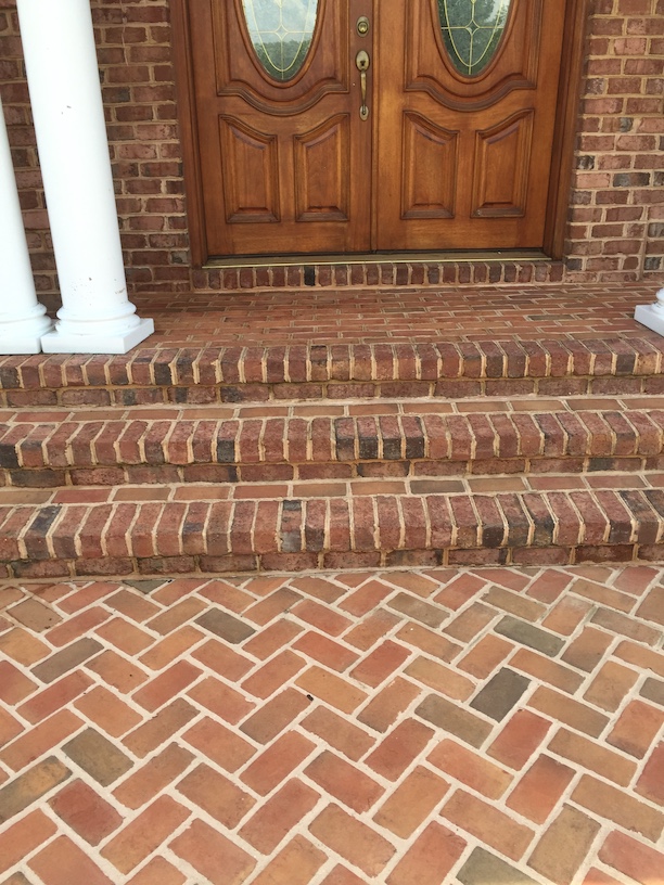 Pressure Washing Brick Front Porch and Pavers After Image 001