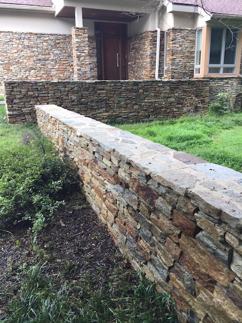 Pressure Washing Stone Wall After Image 001